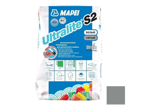 Клей для плитки Mapei Ultralite S2 серый 15 кг