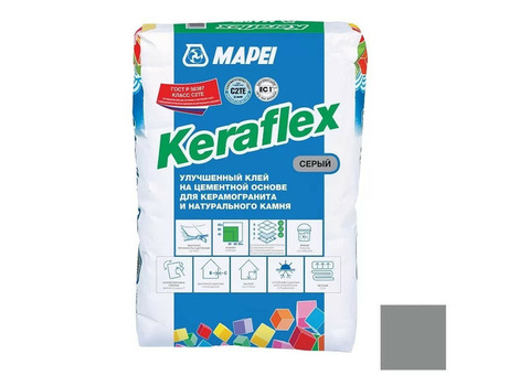 Клей для плитки и камня Mapei Keraflex серый 25 кг