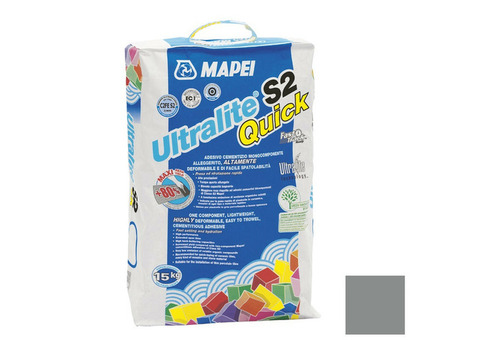 Клей для плитки и камня Mapei Ultralite S2 Quick серый 15 кг