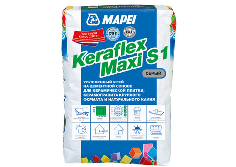 Клей для плитки и керамогранита Mapei Keraflex Maxi S1 серый 25 кг