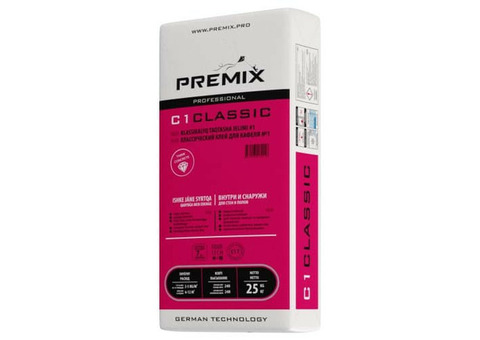 Клей для плитки Premix C1 Classic 25кг