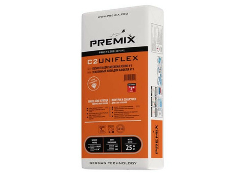 Клей для плитки Premix C2 Uniflex 25кг