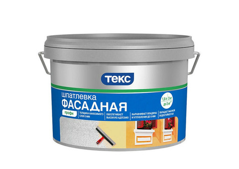 Шпатлевка фасадная акрилатная Текс Профи 3 кг