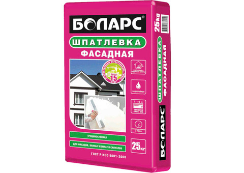 Шпатлевка цементная Боларс Фасадная 25 кг