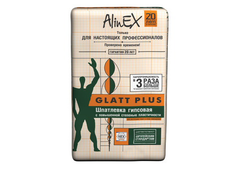 Шпатлёвка гипсовая финишная Alinex Glatt plus 25кг