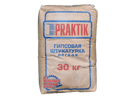 Штукатурка гипсовая Bergauf Praktik Легкая 30 кг