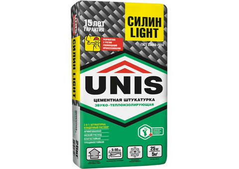 Штукатурка цементная Unis Силин Light 25 кг