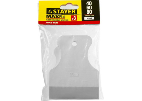 Шпатели резиновые Stayer Master 1027-H3 белые 3 шт