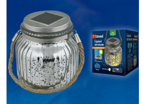 Садовый светильник Uniel Modern USL-M-211/GN120 Silver Jar на солнечной батарее