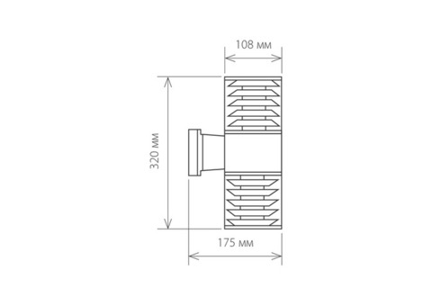 Светильник садово-парковый Elektrostandard 1407 Techno Е27 2х60 Вт черный