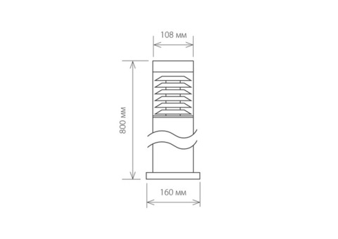 Светильник садово-парковый Elektrostandard 1507 Techno Е27 20 Вт серый