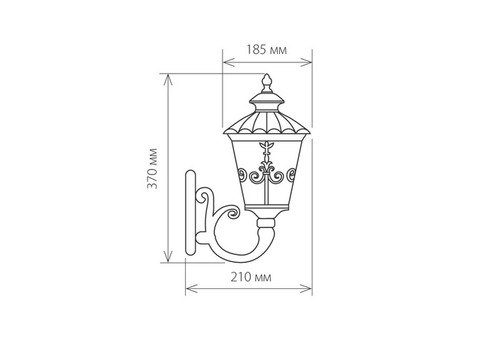 Светильник садово-парковый Elektrostandard Diadema U GLYF-8046U Е27 60 Вт черное золото