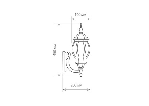 Светильник садово-парковый Elektrostandard GL 1001U Е27 100 Вт черный