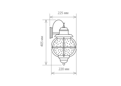 Светильник садово-парковый Elektrostandard Regul D GLXT-1475D Е27 60 Вт черная медь