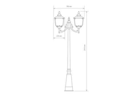 Светильник садово-парковый Elektrostandard Sculptor F/2 GLXT-1407F/2 Е27 2х60 Вт капучино