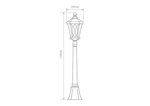 Светильник садово-парковый Elektrostandard Virgo F GLXT-1450F Е27 60 Вт капучино