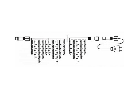 Гирлянда светодиодная Neon-Night 255-137 Айсикл 176LED белый свет 4,8х0,6 м IP65