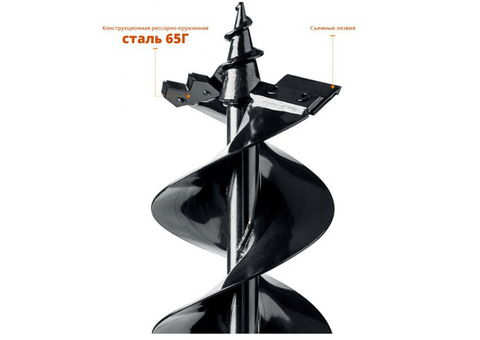 Шнек для мерзлого грунта Зубр Мастер двухзаходный 7052-20
