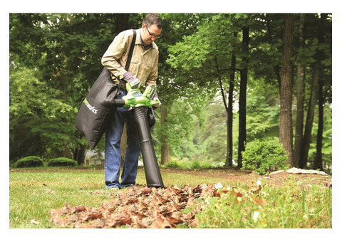 Воздуходув-пылесос аккумуляторный Greenworks GD40BV без аккумулятора и зарядного устройства