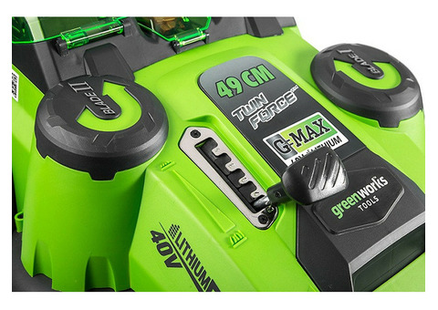 Газонокосилка аккумуляторная Greenworks G-MAX 40V TwinForce G40LM49DBK6