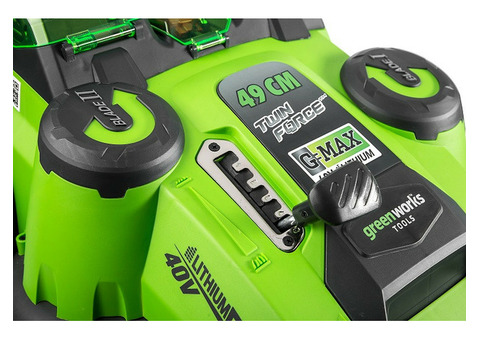 Газонокосилка аккумуляторная Greenworks G40LM49DBK4 TwinForce