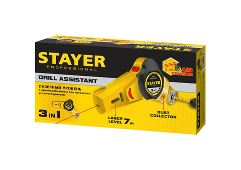 Уровень лазерный Stayer Drill Assistant с приспособлением для сверления 34987