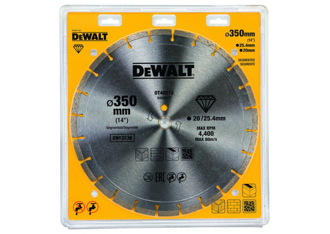 Круг алмазный отрезной DeWalt DT40213 350х25,4/20мм