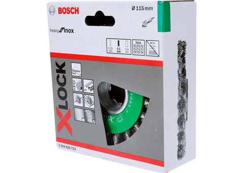 Щетка дисковая для УШМ Bosch X-Lock 2608620733 Inox 115 мм