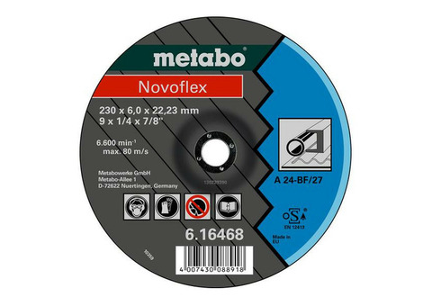 Круг обдирочный SP-Novoflex 125х6.0х22 23мм RU сталь Metabo 617170000