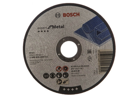 Круг отрезной по металлу Bosch 2608600219 125x1,6 мм