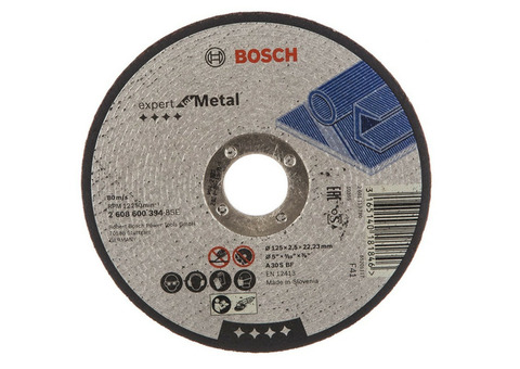 Круг отрезной по металлу Bosch 2608600394 125x2,5 мм