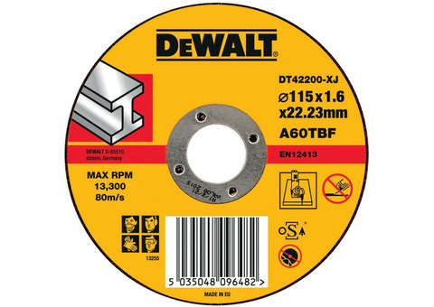 Круг отрезной по металлу DeWalt DT42200 115х22,2х1,6 мм