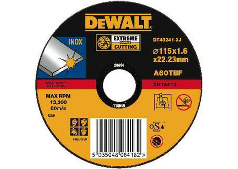 Круг отрезной по металлу DeWalt Extreme DT43241 115х22,2х1,6 мм