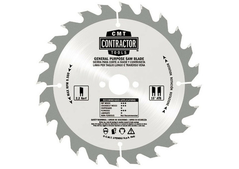 Диск пильный CMT Contractor K21648M-X10 216x2,4/1,6x30 48 зубьев