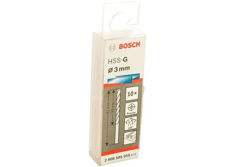 Набор сверл по металлу Bosch HSS-G 2608595055 3 мм 10 шт