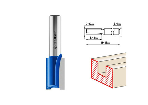Фреза пазовая прямая Зубр Профессионал 28753-8-19 8x19мм