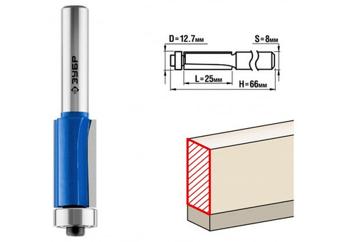 Фреза кромочная Зубр 28727-12.7-25 12,7x25,4мм