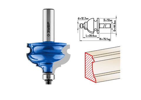 Фреза кромочная Зубр Профессионал фигурная №4 28715-44.5