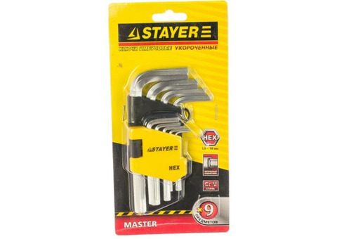 Набор имбусовых ключей Stayer Master 2740-H9 1,5-10мм 9 шт