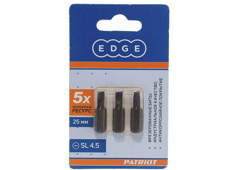 Бита Patriot Edge 818010004 SL 4,5х25 мм S2 3 шт