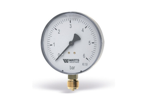 Манометр радиальный WATTS F+R200 (MRP) - 1/4" (D-63 мм, шкала 0-6 бар)