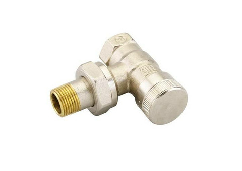 Клапан запорный угловой Danfoss RLV-15 - 1/2" (ВР/НР, PN10, Tmax 120°C, никелированный)