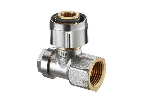 Узел нижнего подключения угловой отдельный Oventrop Combi 3 - 3/4" x 1/2" (НГ/ВР, PN10, Tmax 120°C)