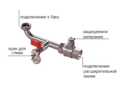 Кран запорный со сливом Reflex AG - 1"1/2