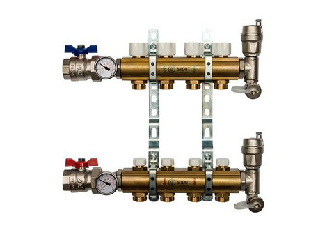 Коллекторная группа для радиаторного отопления STOUT SMB0468 - 1