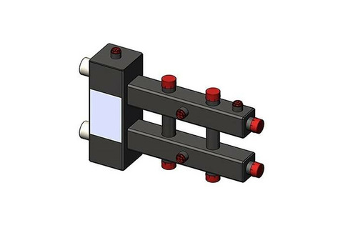 Коллектор с гидравлическим разделителем горизонтальный ZOTA - 1"1/4 на 3 контура 1" (до 70 кВт)