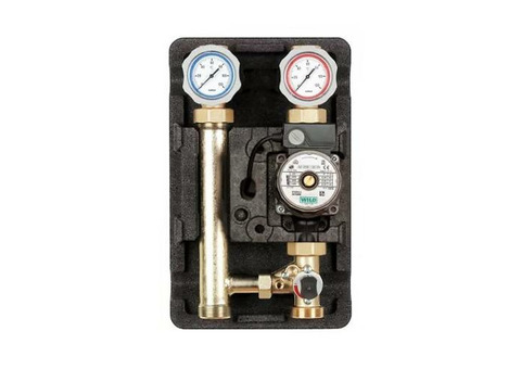 Насосная группа со смесителем Meibes MK - Ду25 (подача слева, с насосом Grundfos UPM3 Hybrid 32-70)