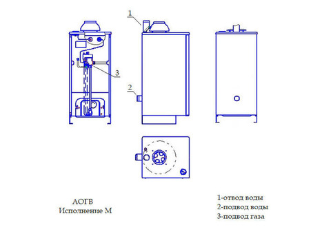 Котел газовый напольный Боринское АОГВ - 17,4 кВт (одноконтурный, автоматика 630 EUROSIT, исп. М)