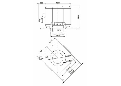 Systemair DVV 1000D4-6-XP/F400