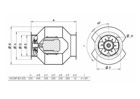 Systemair AXCBF-EX 250-6/28°-4